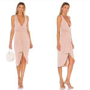 Lovers + Friends- Aryana Pink Ribbed Dress Small.